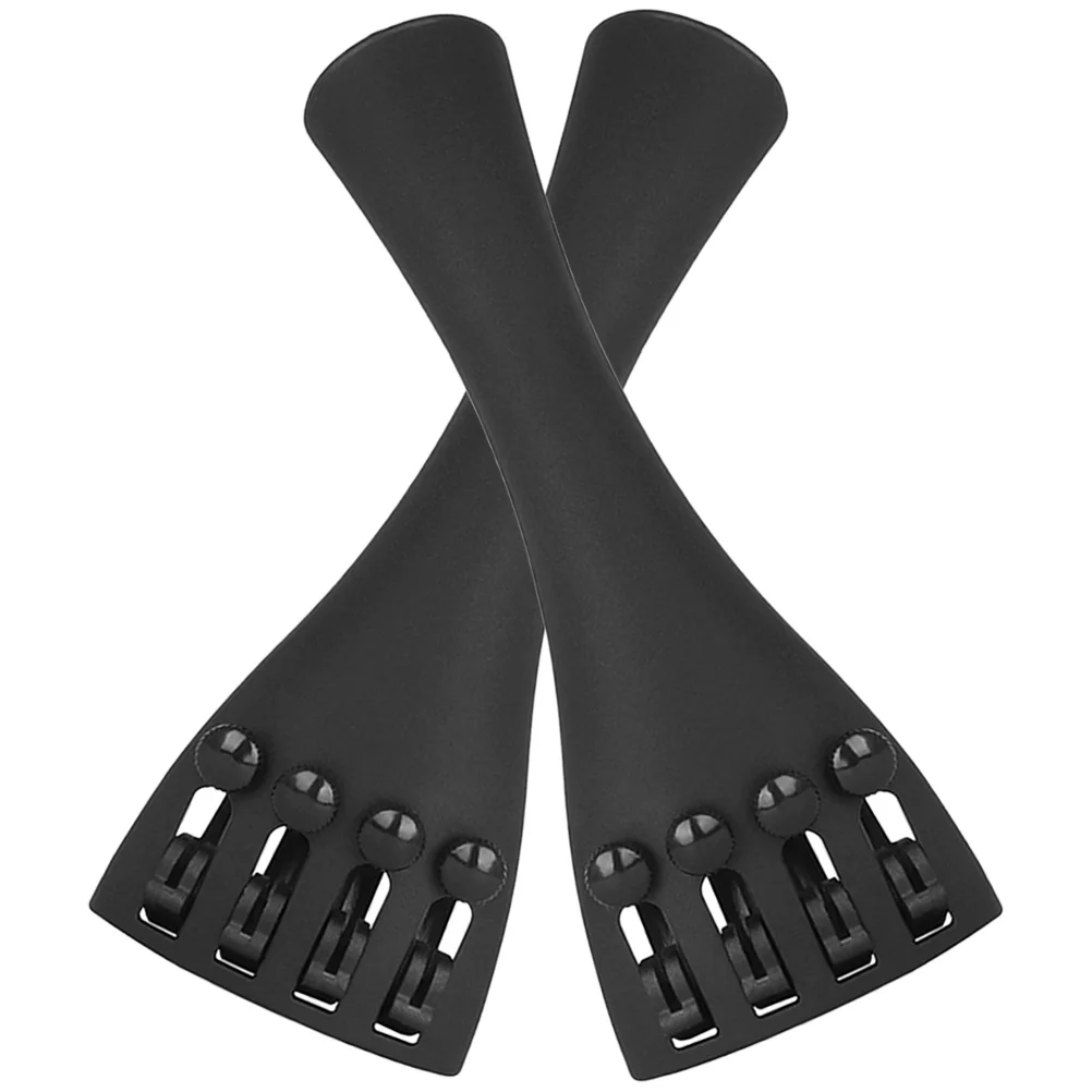 

2Pcs Cello Tailpiece Carbon Fiber String Board Replacement Pull String Board Fine Tuners Durable 4 Hole Cello Accessory