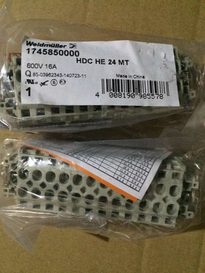

2 шт. разъем HDC HE 24 MT 1745850000