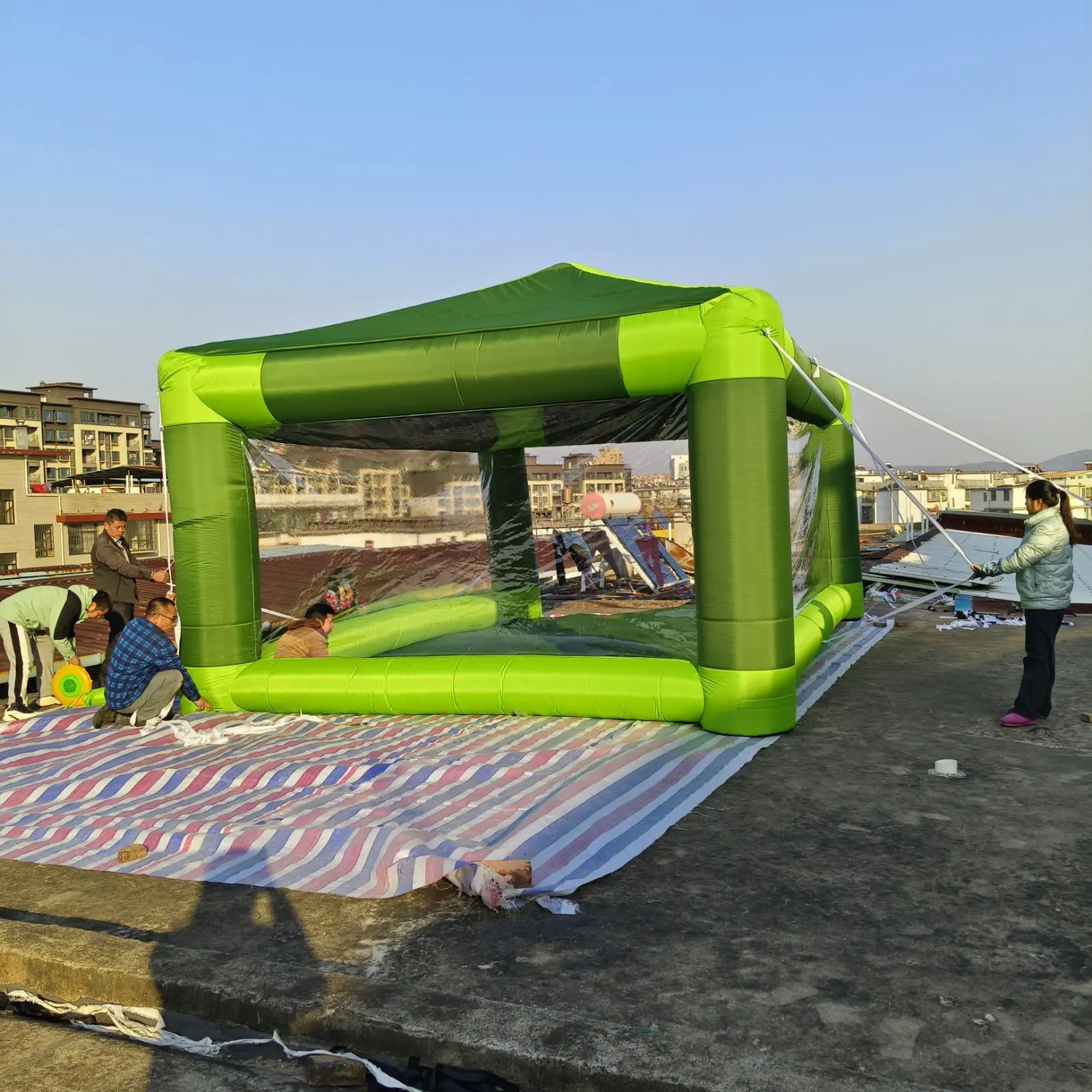 Inflatable Tent for Marketing, Advertising Green Color Inflatable Tent  for Outdoor Events, Promotions, and Brand Activation