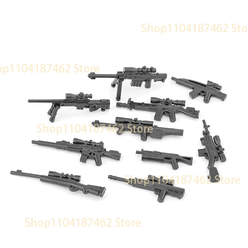Military Soldiers Figure Weapons Building Blocks Machine Gun AK Rifle Rocket Launcher Equipment Accessory Mini Bricks Toys Gifts view 4