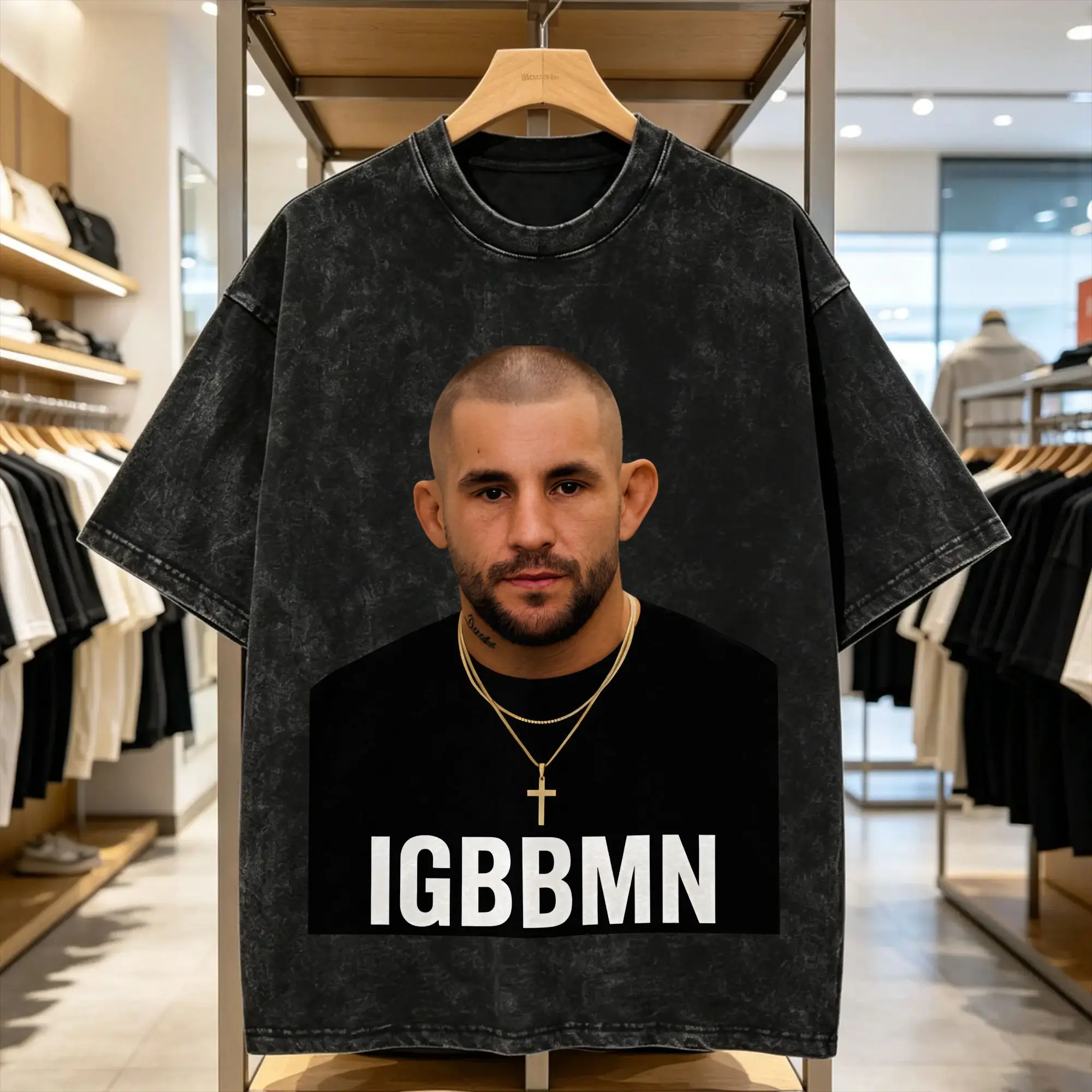 Mens T Shirt Dustin Poirier Washed T Shirts Harajuku The Diamond Its Gonna Be Bad Summer Tees Awesome Cotton Clothes New Arrival