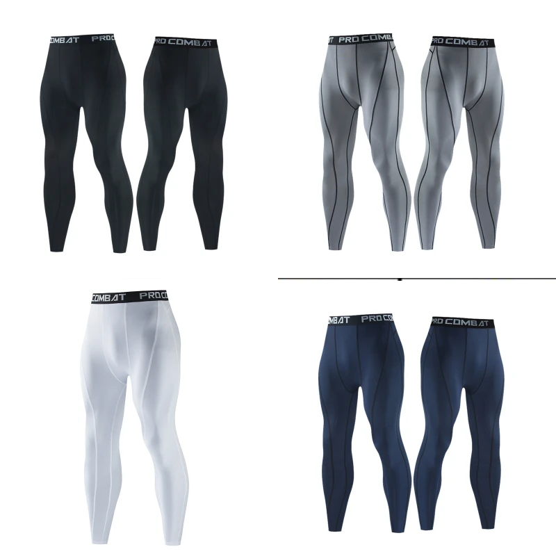 Herren-Sport, Fitness, Laufen, Trainingshose, Yogahose für Erwachsene, atmungsaktiv, schnell trocknend, elastische Leggings in Übergröße