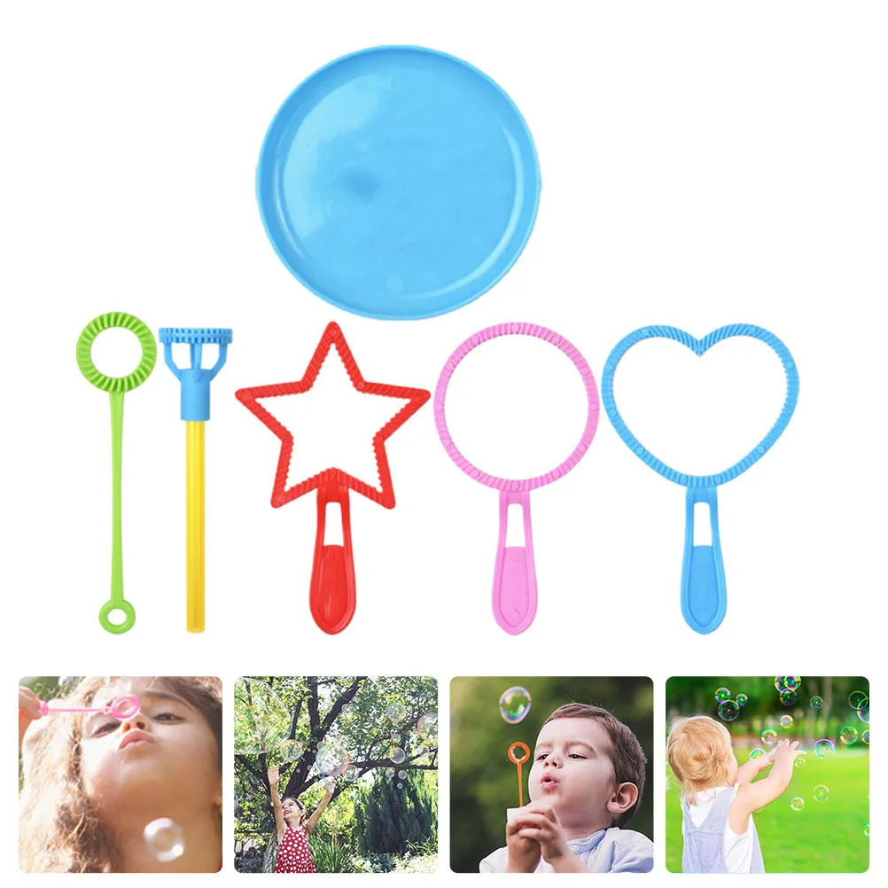 Set di bacchette per bolle colorate grandi da 6 pezzi, durevoli, leggere, sicure, per esterni, che soffiano bolle, creatore di bolle, bomboniere