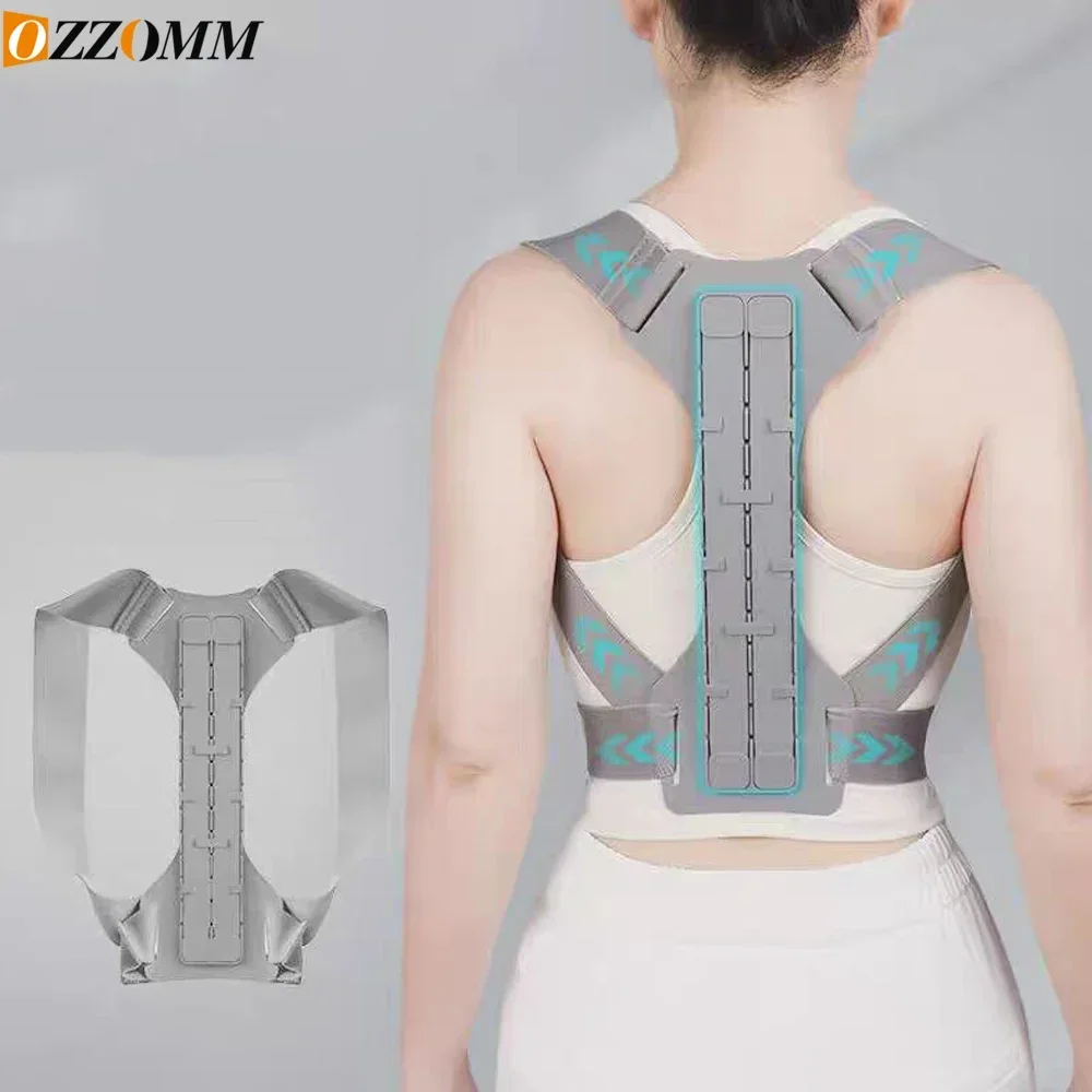 Correttore posturale per donna uomo, tutore per la schiena facile da indossare con design regolabile, piastra per la schiena morbida e traspirante per gobbo