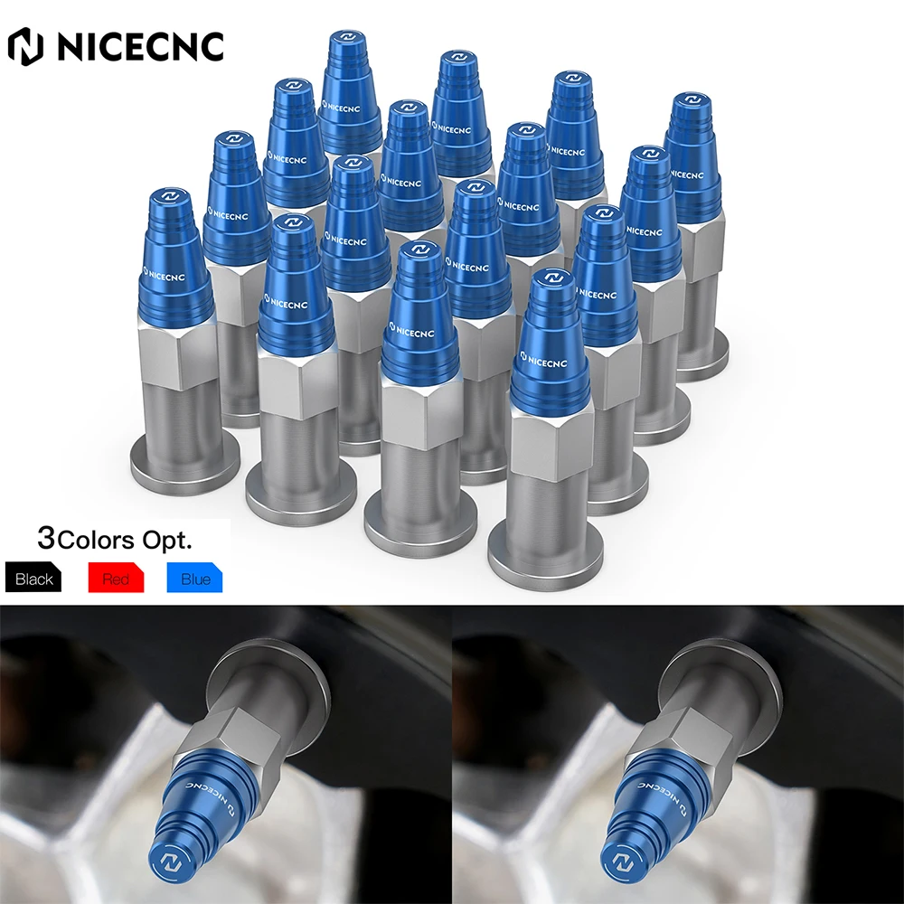 

ATV 16PCS Polished Spiked Aluminum Wheel Lug Nuts For Yamaha Raptor 700 YFZ450 YFZ450R GRIZZLY 700 Banshee 350 Can-Am Outlander