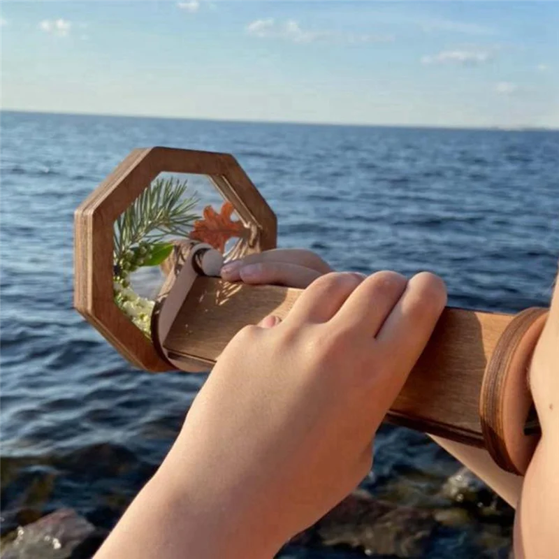 DELAM-Houten DIY Caleidoscoop Kit Peuter Roterende Caleidoscoop Set Caleidoscopische Kit 1Set