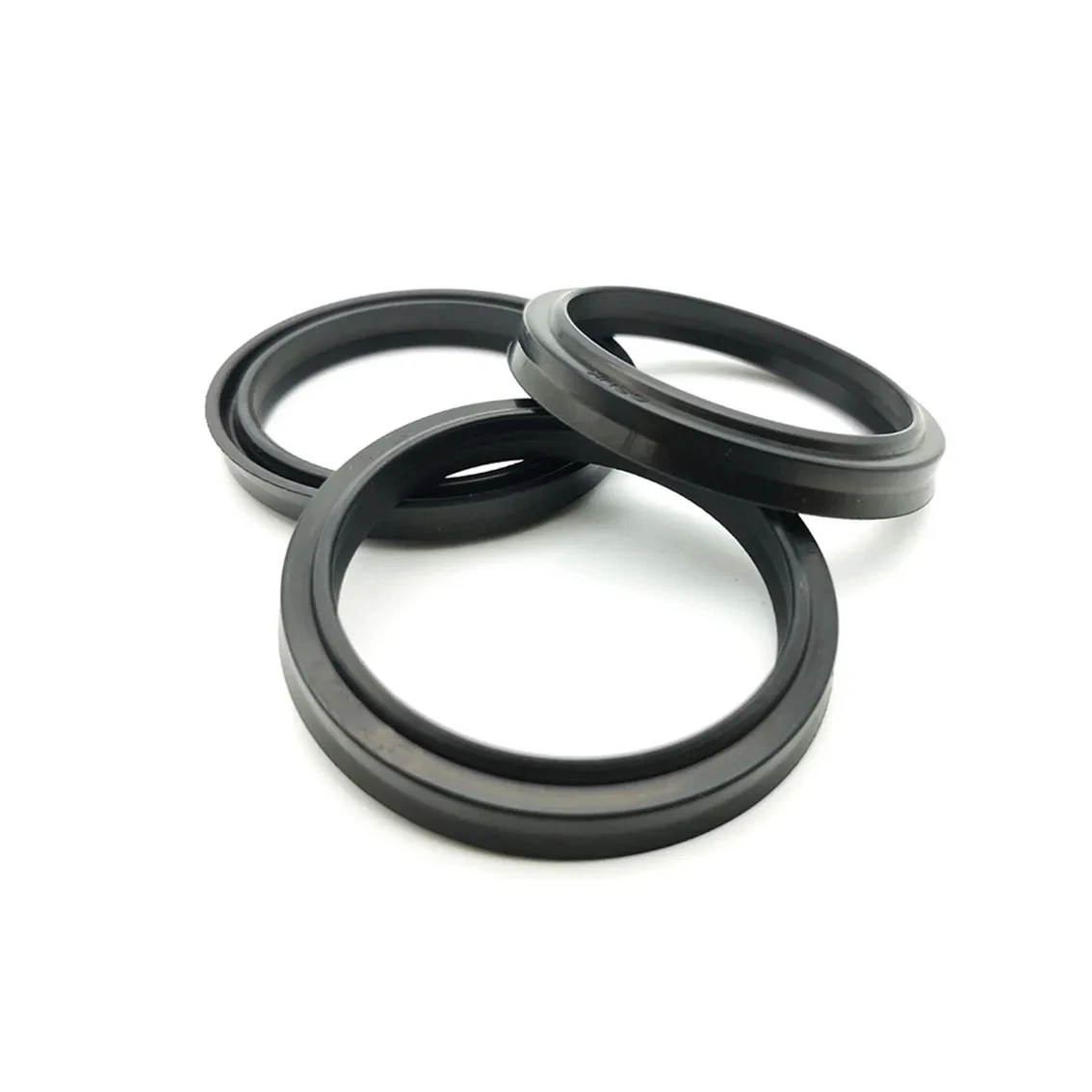 2PCS 6.5mm Thick LBH Type Oil Seal NBR Hydraulic Cylinder Sealing Ring Rubber Dustproof Oil Seal Ring Black