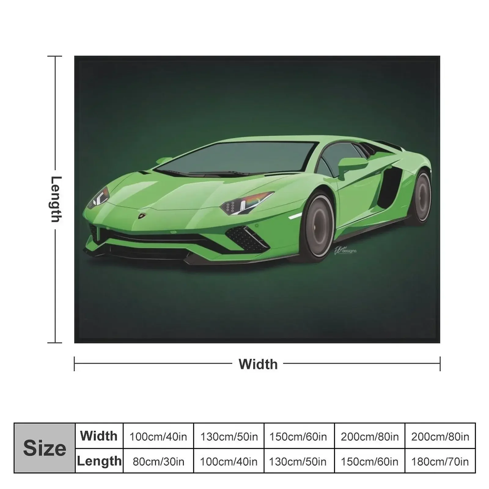 Lime Lambo Throw Blanket Plush Soft Thermals For Travel Loose Blankets