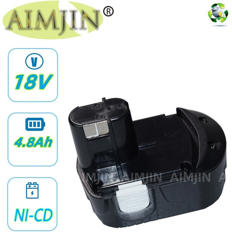 

18V 4800mAh BCL1830 NI-CD Replacement Rechargeable Battery for HITACHI BCL1815 327730 327731 EBM1830 Power Cordless Tools