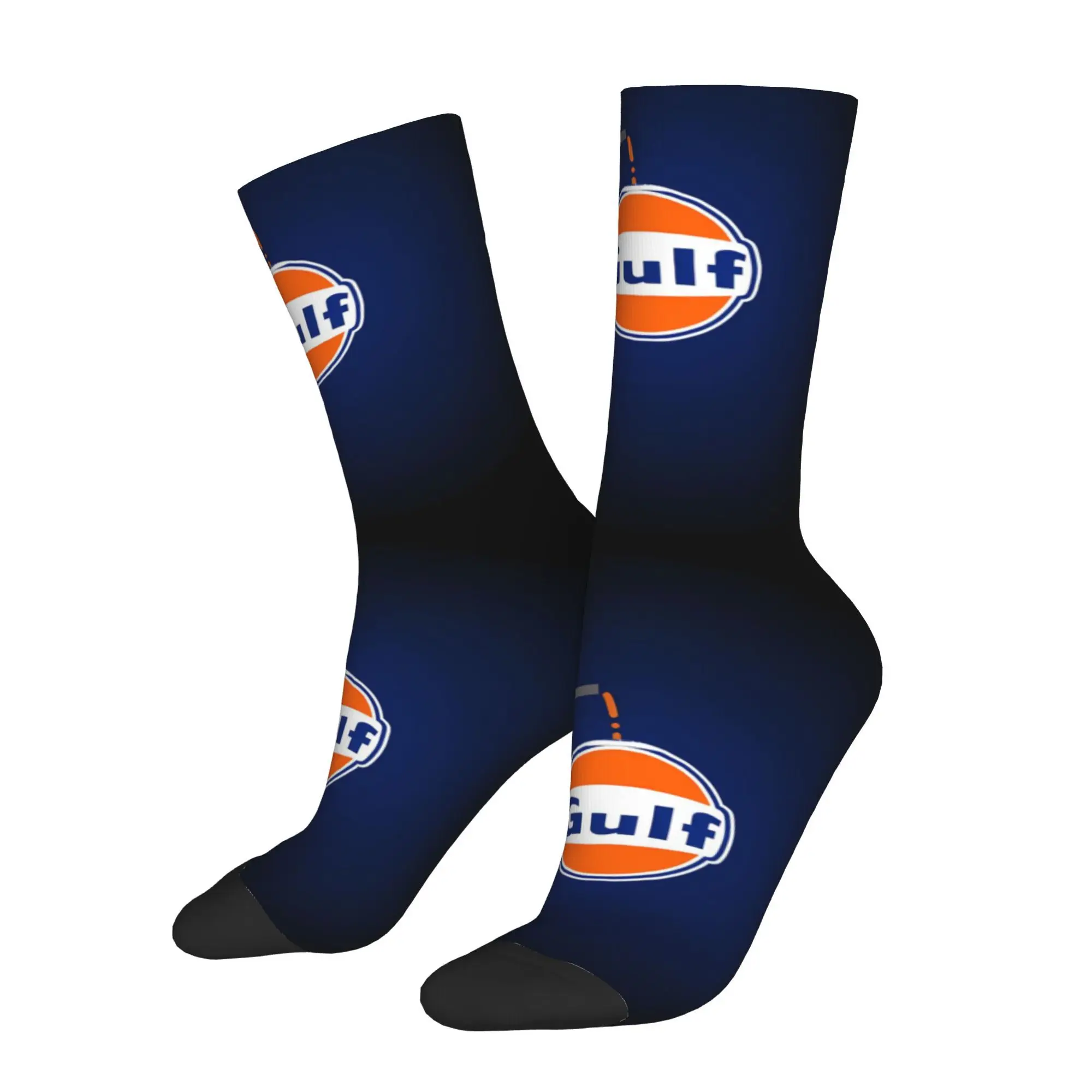 

Funny Crazy Sock for Men Oil Racing Blue Harajuku Pattern Printed Crew Sock Casual Gift