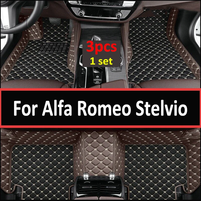 

Car floor mats for Alfa Romeo Stelvio 2017 2018 2019 2020 Custom auto foot Pads automobile carpet cover