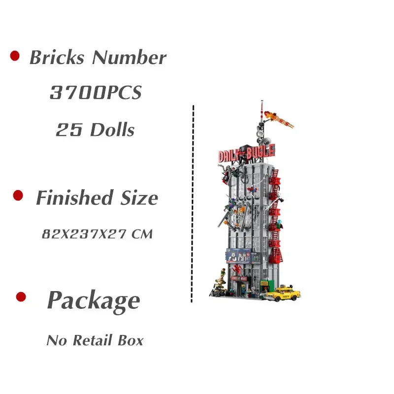 3772 PCS The Daily Bugle Building Compatible 76178 Building Blocks Anniversary Set Gifts For Children bricks birthday gift