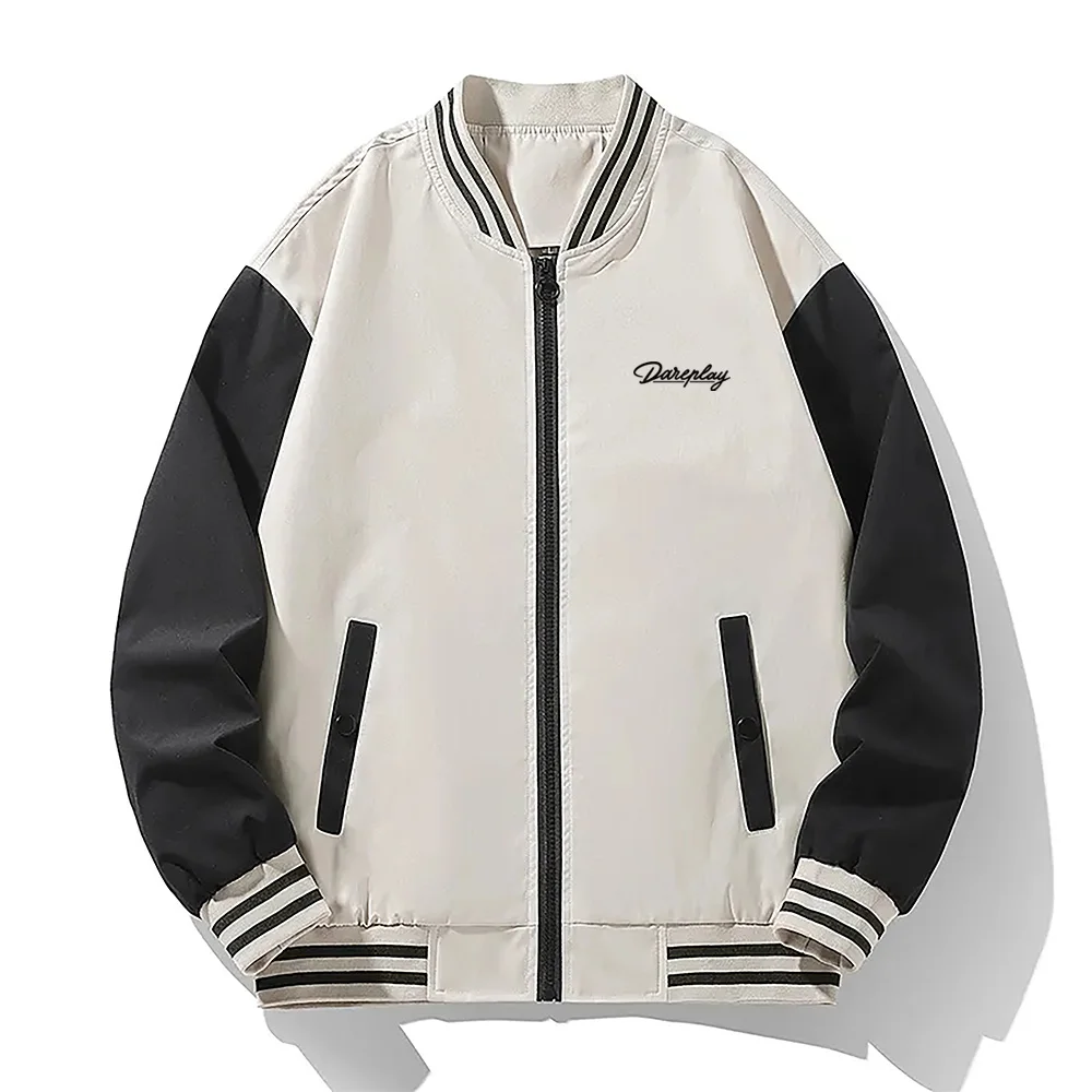 

New Autumn/Winter Men's Golf Embroidery Dareplay Jacket Stand Up Collar Young and Fashionable Jacket Baseball Jacket