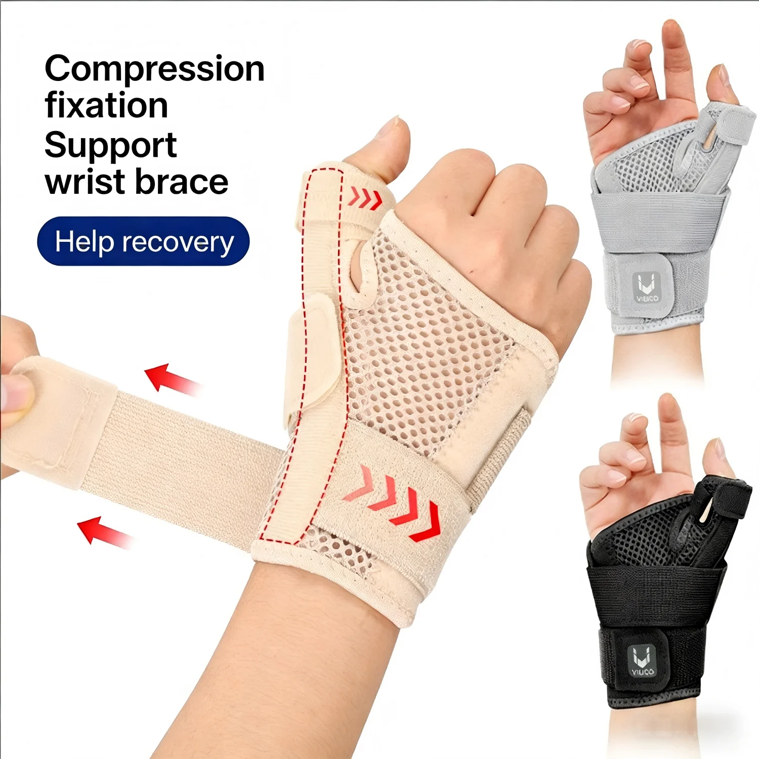 1/2-Pack Professional Wrist Support Brace, Ideal for Arthritis, Carpal Tunnel Syndrome and Sprain Protection