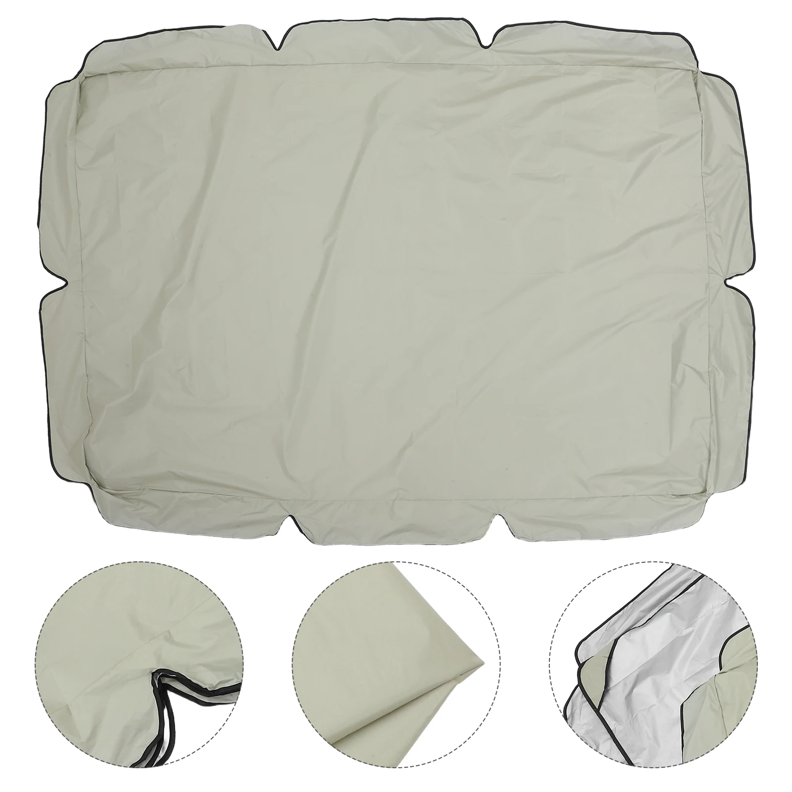 

Waterproof Garden Swing Cover 190X132Cm Dustproof Elastic Edge Beige Outdoor Chair Protector Shade Cover For Patio Home