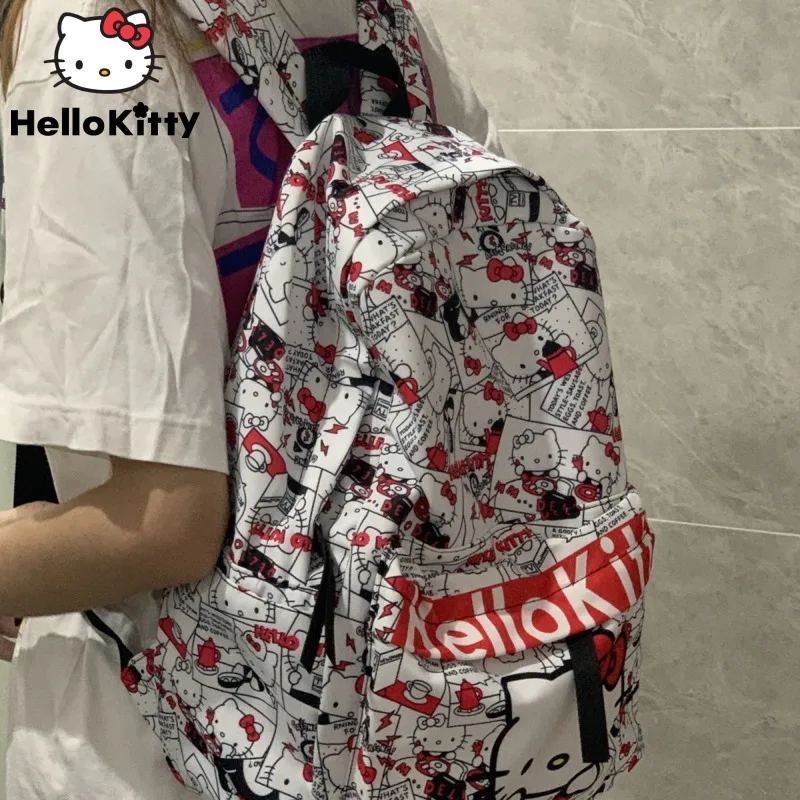 

Sanrio Helo Kitty New Bags Cartoon Cinnamoroll Print Cute Backpack Y2k Student Large Capacity Schoolbag Women Cute Shoulder Bag