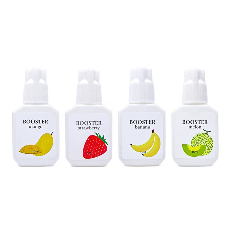 15 ml Erdbeere/Banane/Melone/Mango Reine Booster Korea Kleber Wimpern Verlängerung Kleber Primer Klar Make-Up werkzeuge Liefert