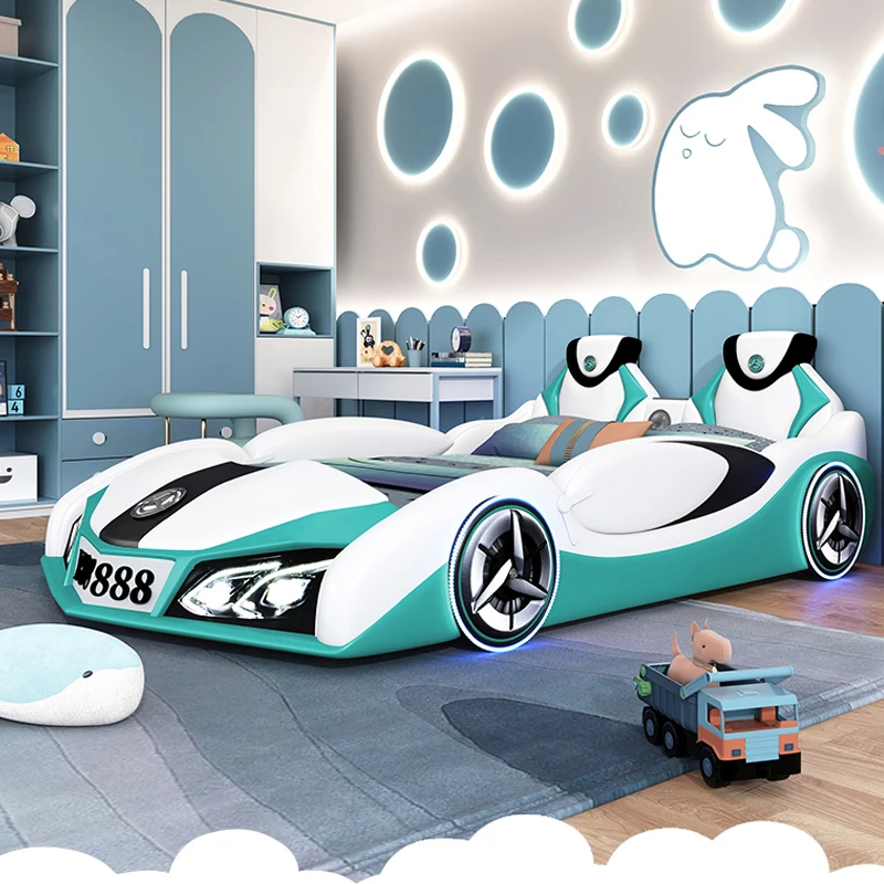 Modern Children Bedroom Furniture Kids' Beds Upholstered Kids' Cribs Car Bed for Kids Boy