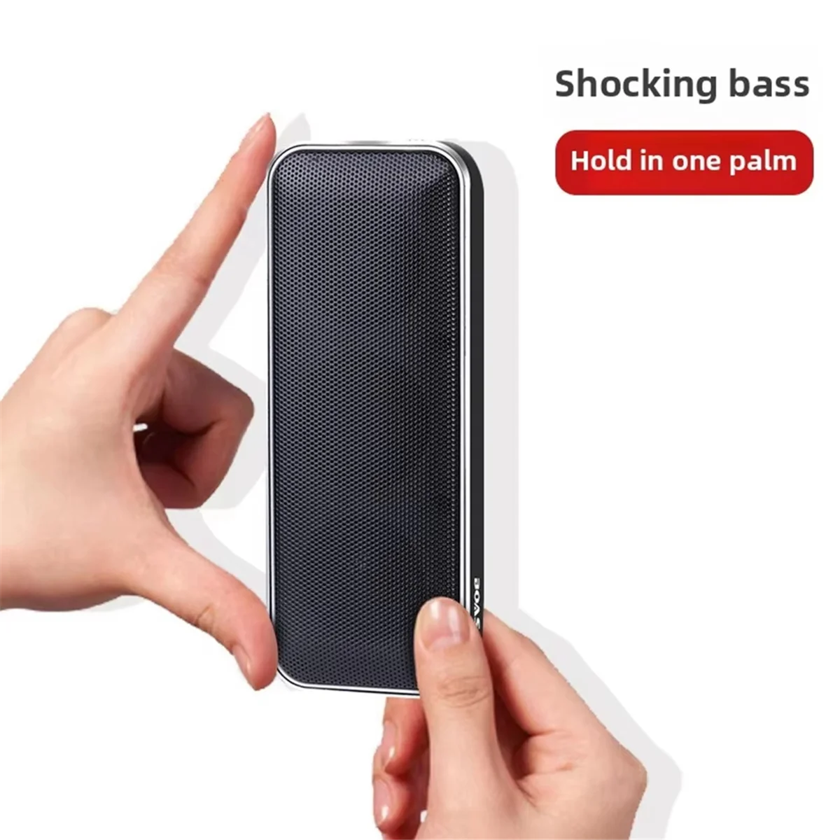 

2025+Portable Wireless Bluetooth Speaker,Metal Slim Pocket Design,Dual Speaker,Mini Handheld Square Audio for Travel & Home,A