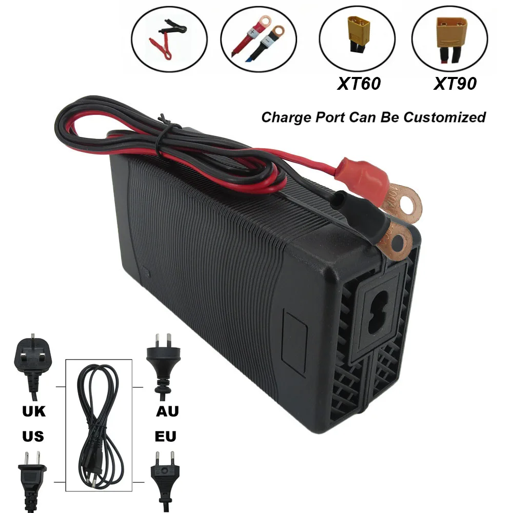14.6V 10A 15A 20A Lifepo4 Fast Charger 4S 12V 12.8V Iron Phosphate Energy Storage Battery RV Charger Copper Nose M8 Connector