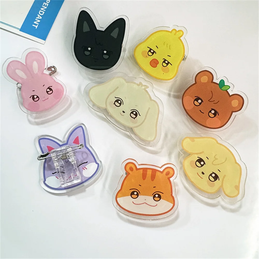 Kpop ATEEZ Brooches Clip Hongjoong Seonghwa Yunho Yeosang San Mingi Wooyoung Badge Bag Backpack Pins Pendant Fans Gift