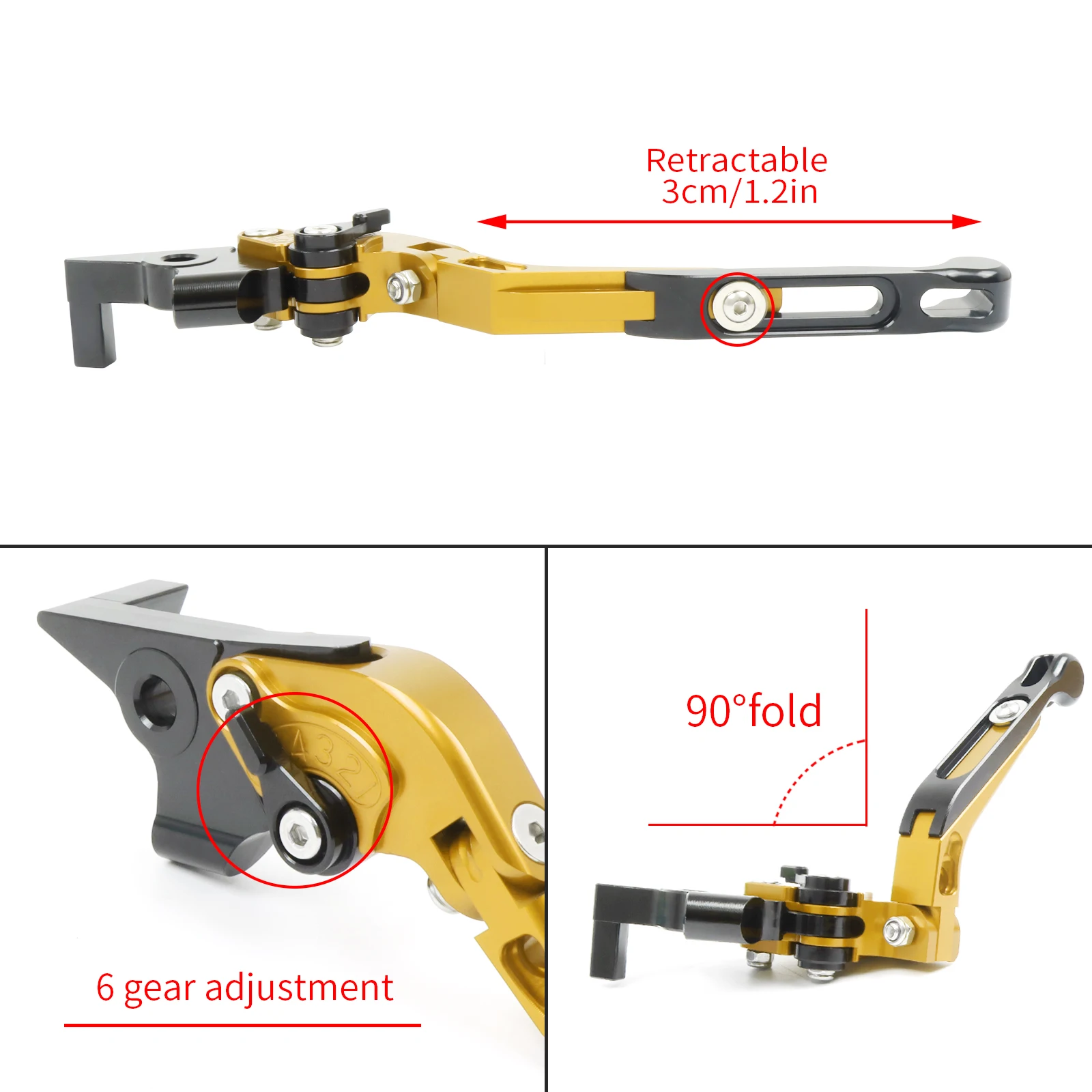 For Yamaha YZFR1 YZF-R1 YZF R1 1999-2018 Motorcycle Accessories Folding Extendable Brake Clutch Levers Handle Lever Protector