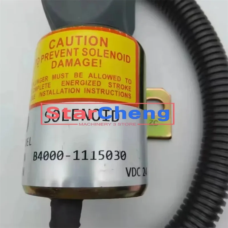 Higher Quality B4000-1115030 Stop Solenoid Valve 24V Fits Excavator YC YC4110 Diesel Engine Accessories