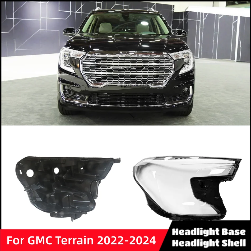 For GMC Terrain 2022 2023 2024 Vehicle Accessories Car Base Head Lamp Shell Car Light Bulb Holder Headlights Lamp Lens