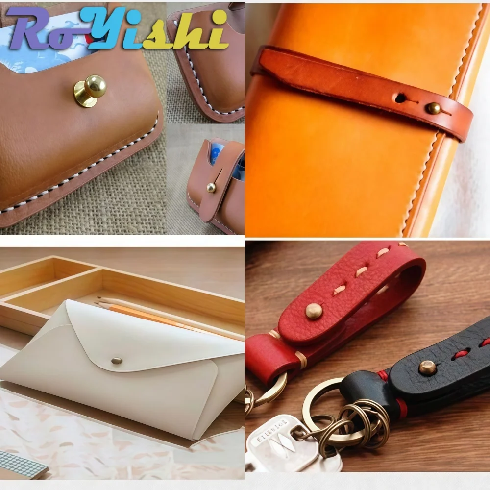 10-100Sets 5/6/7/8/10/12mm Round Knob Rivets Metal Monk Head Screws Studs Alloy Nail Buckle Tack Cloth Button Bag Leather Crafts