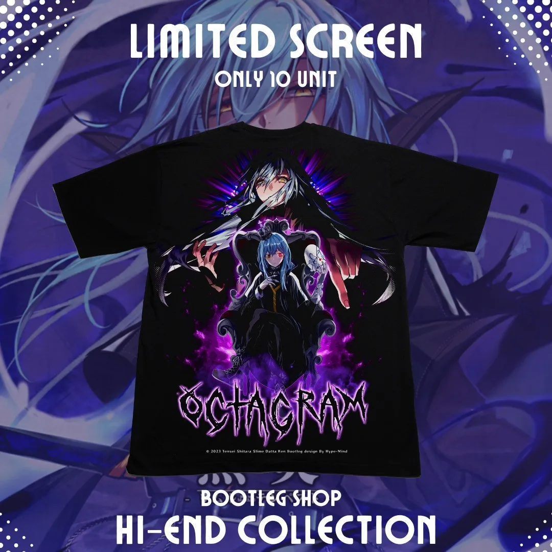 That Time I Got Reincarnated As A Slime T-shirt Adult M Black Short Sleeve Anime
