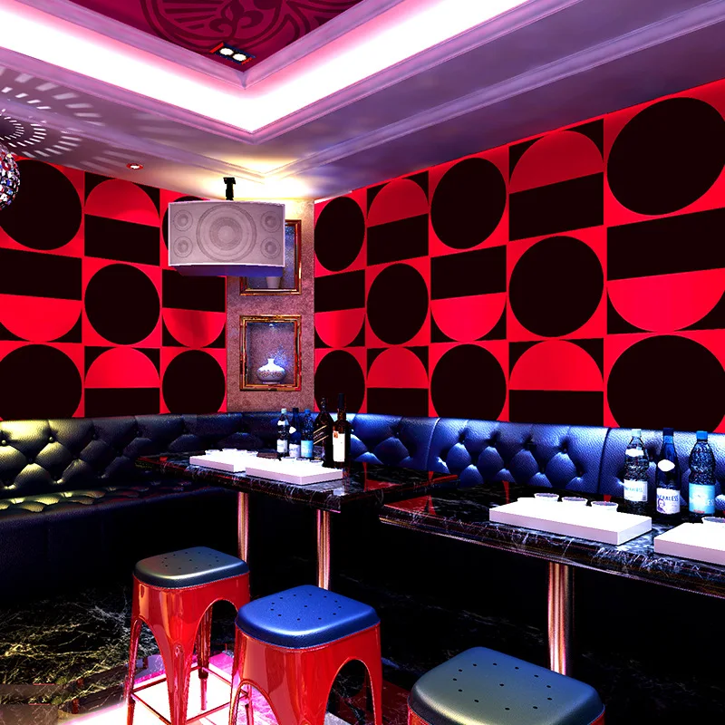 KTV Wallpaper 3D Reflective Foil Wall Fabric for Bar Themed Room Corridor Hall Background Decor