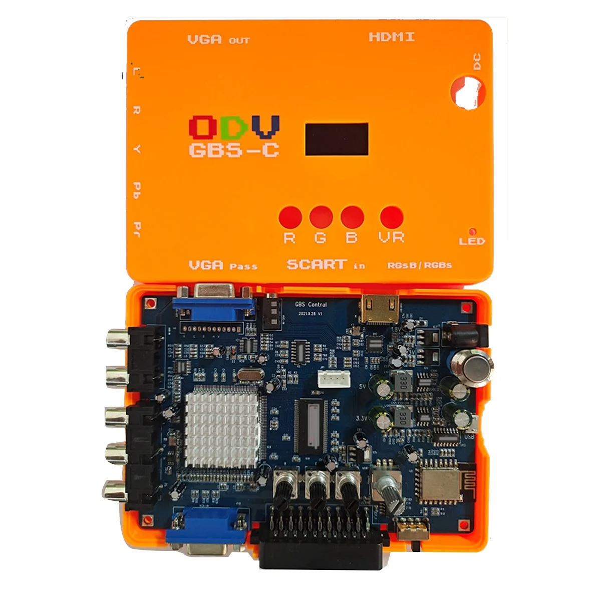 ODV-GBS-C AIO OSSC التحكم RGBS/YPBPR/RGBHV إلى VGA/HDMI-متوافق مع محول الفيديو منخفض الدقة-قابس الولايات المتحدة