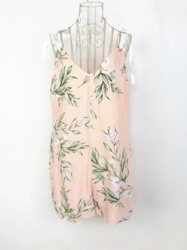 Sukienka letnia damska, wyszczuplająca, z kwiatowym wzorem, z dekoltem w kształcie litery V, podkreślająca talię, z spodniami, z cienkiego materiału.