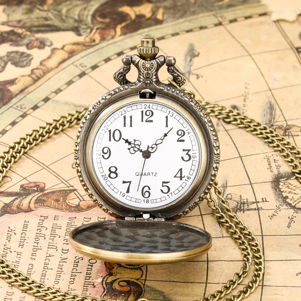 High Quality Drop Glue Owl Pocket Watch Full Hunter Quartz Necklace Lovely Animal Watch Antique Pendant Antique Clock FOB Gifts