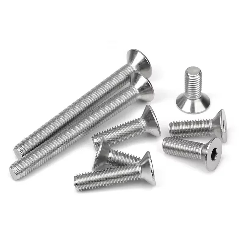 3-50pcs American Countersunk Screws Allen Key Socket Bolts 2#-56 4#-40 6#-32 8#-32 10#-24 1I4 5I16 3I8 304 Stainless Steel