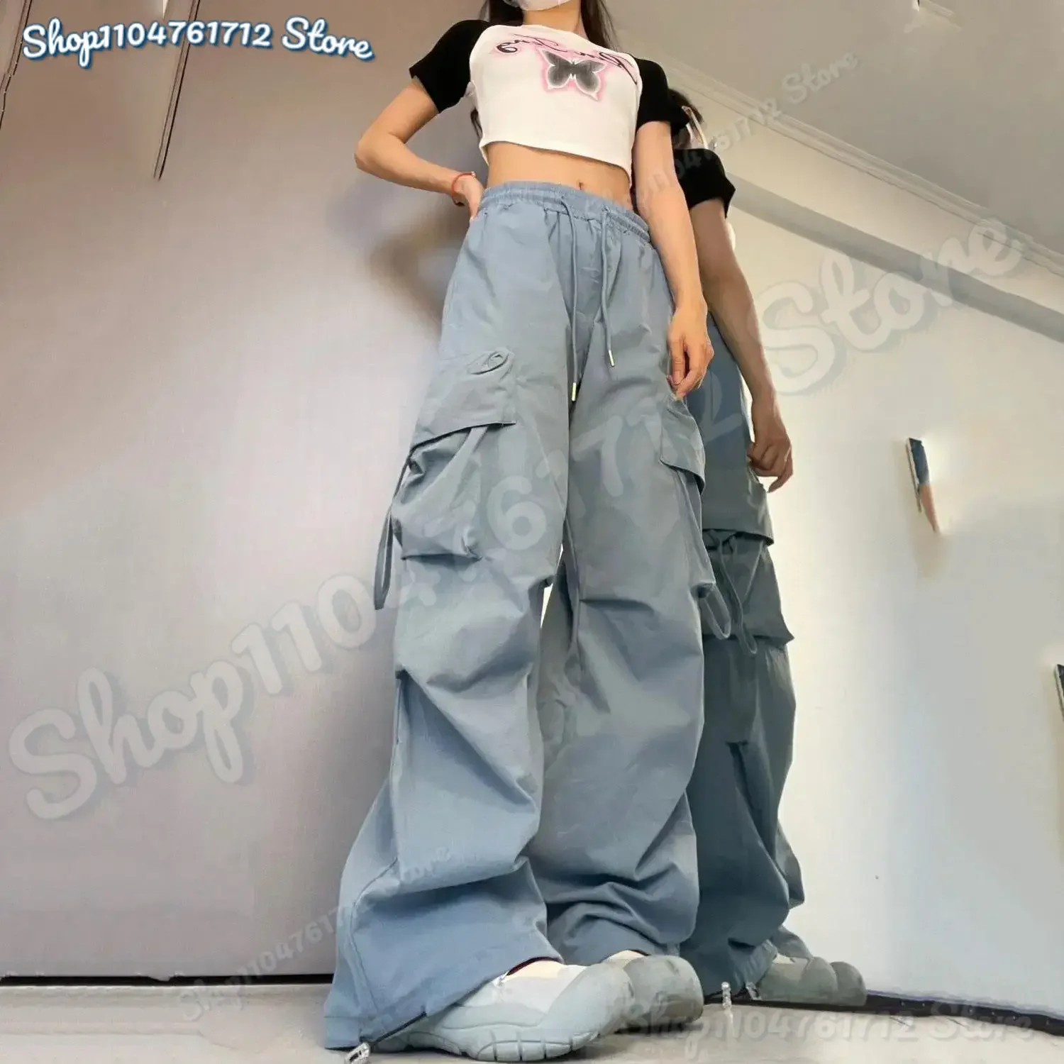 

Loose Wide Leg Casual Pants Women's Fashion Workwear Trousers Straight Cut Durable Comfortable Long Pants All Match