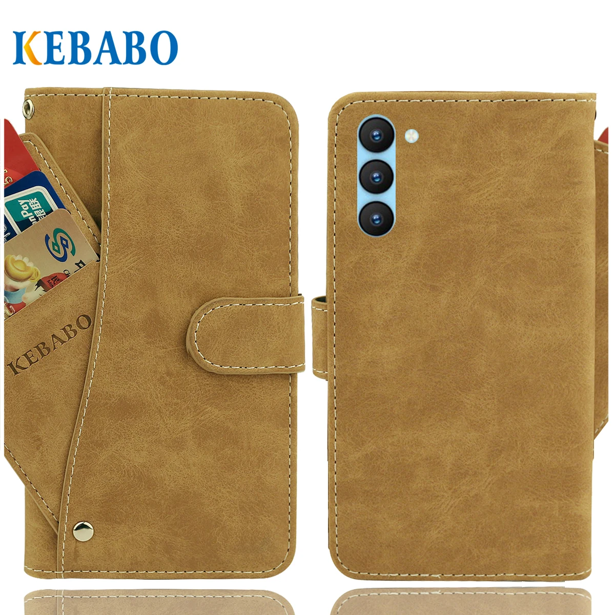 Vintage Leather Wallet XGODY X36 Case 6.5" Luxury Card Slots Slip-resistant Cover Phone Protective Cases Bags