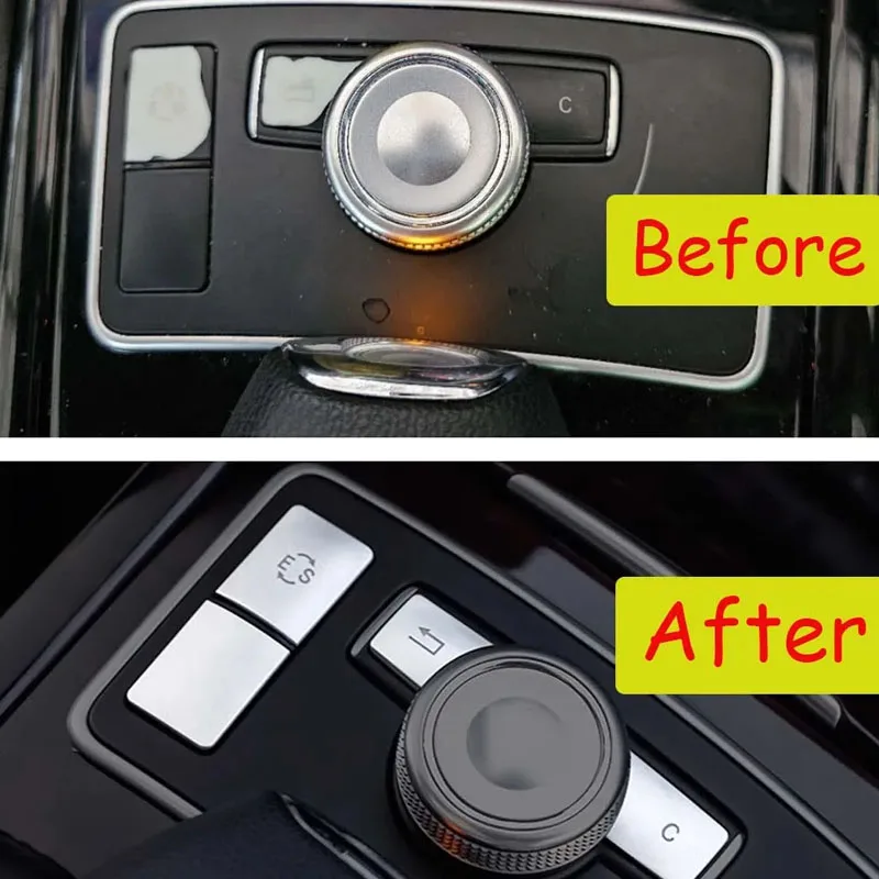 

Fit For Mercedes Benz E Class W212 2010-2015 Console Multimedia ES Button Cover Trim Decoration Sticker Interior Accessory Decal