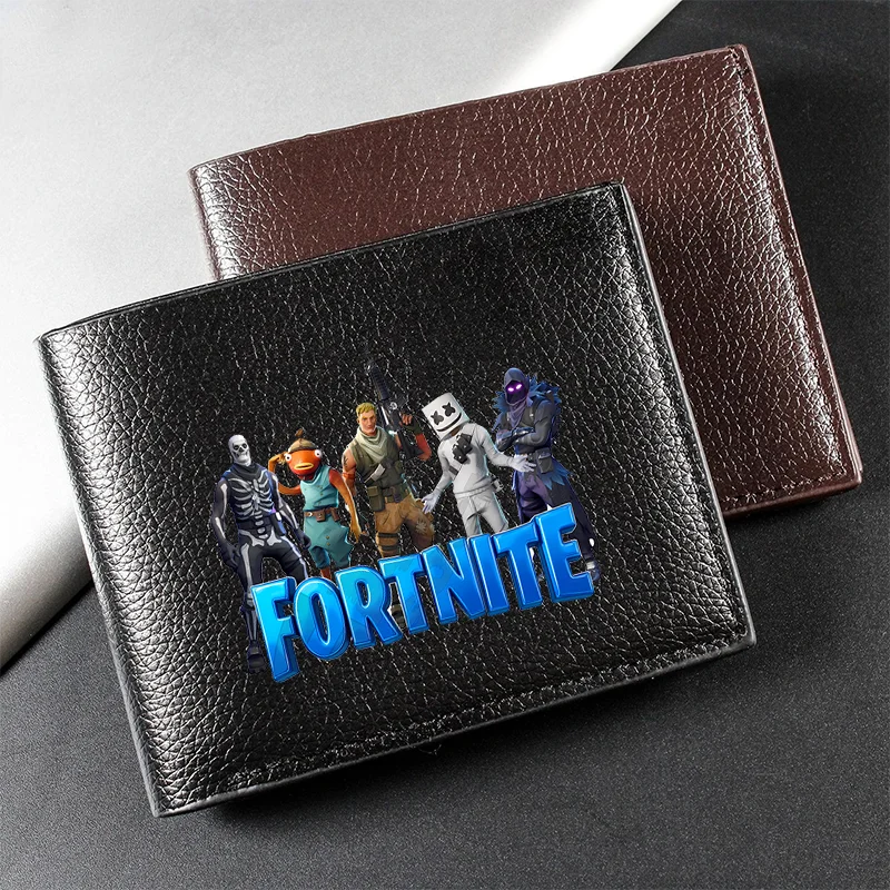 

FORTNITED Men Women Wallet Coin Purse Cartoon Anime Figure Children Wallet Card Holder Coin Storage Short Paragraph Bag Kid Gift