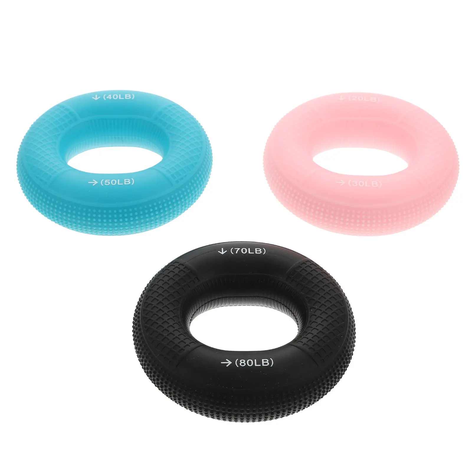 

3Pcs Hand Strength Trainer Silicone Finger Exerciser Anti-Slip Massage Rings for Finger Training and Forearm Exercise