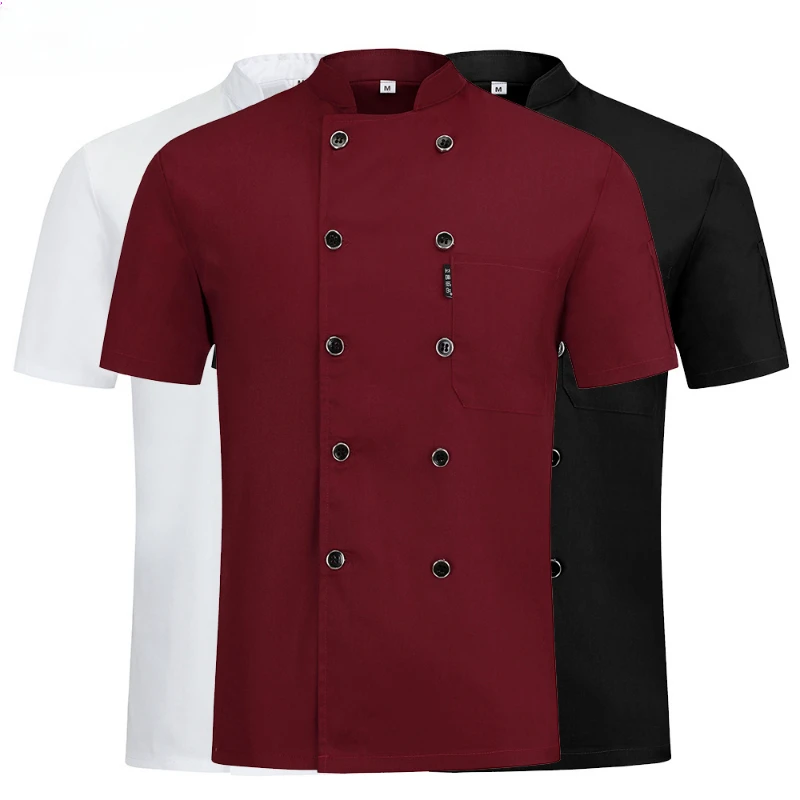 

High quality double breasted chef uniform restaurant kitchen dining jacket cooking caf é work uniform chef uniform