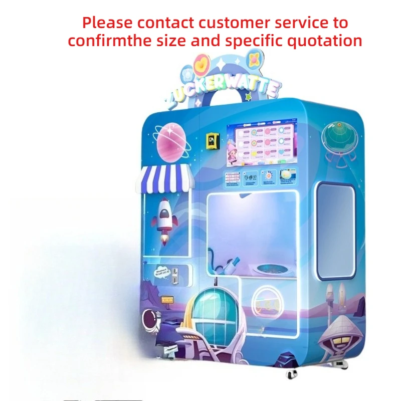Factory Direct 2026 FOB Smart Candy Floss Vending Machine Multi Style Selection Unattended QR Code Cotton Candy Robot Kiosk For