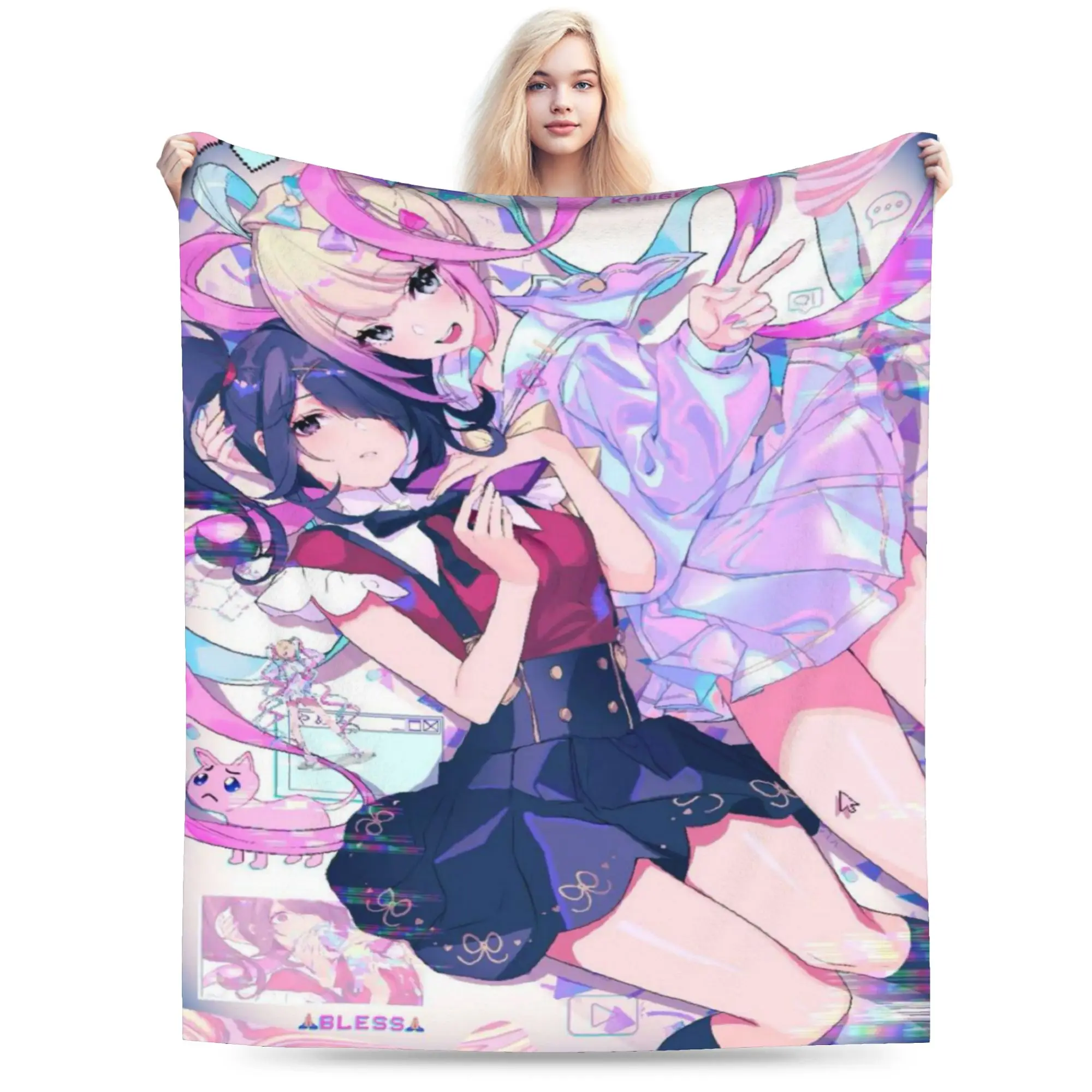 Comfortable Needy Girl Streamer Overload Blanket Merch Sofa Decorative  Throws And Blankets Warm Flannel for Outdoor