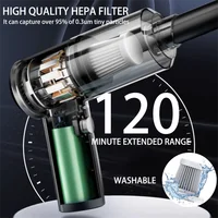 15000PA Compressed Air Dust Collector Handheld Vacuum Cordless High Power, Car Vacuum Cleaner Hairdryer Mini Portable 2