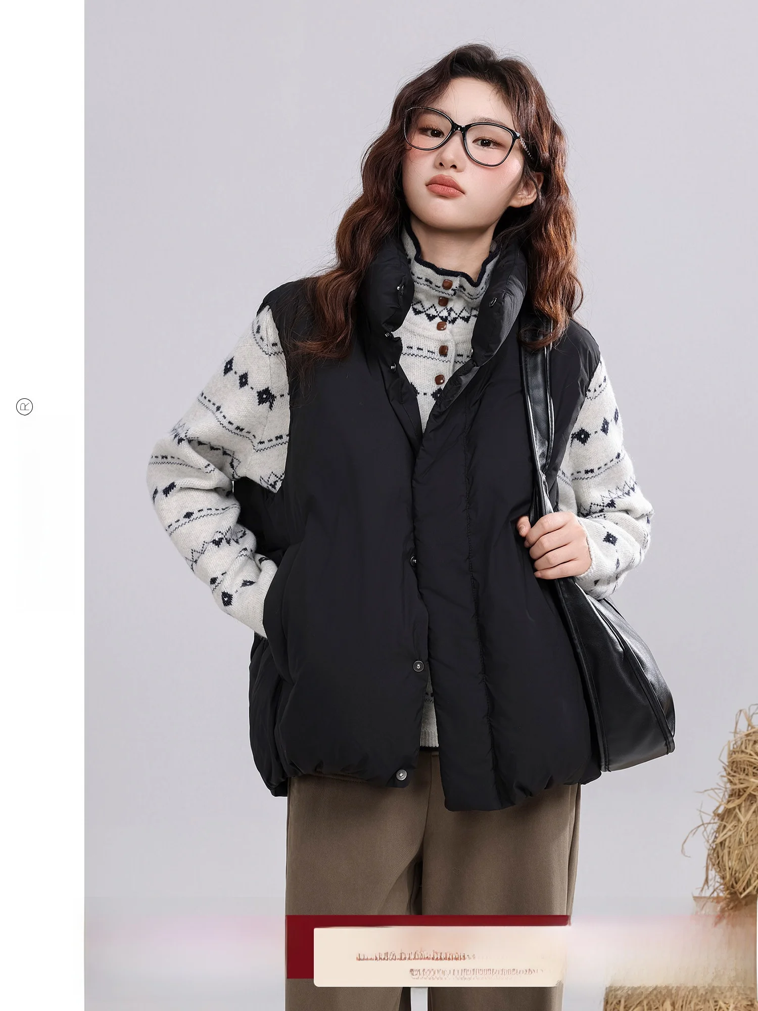 

Жилет Youxiang Soft Wind Layered Adow Bla с воротником-стойкой, женский, зимний, новый, в стиле ретро, теплый, из полиэфирного волокна, белый