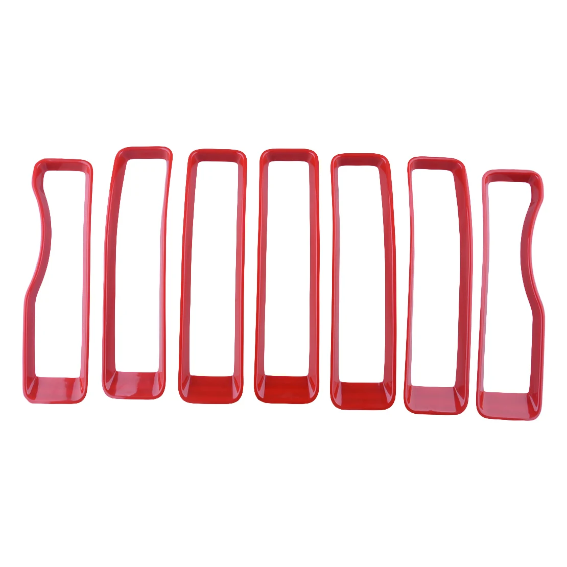 

7Pcs Car Front Grille Insert Cover Trim ABS Decoration Fit For Jeep Wrangler JL Gladiator JT 2022 2021 2020 Red