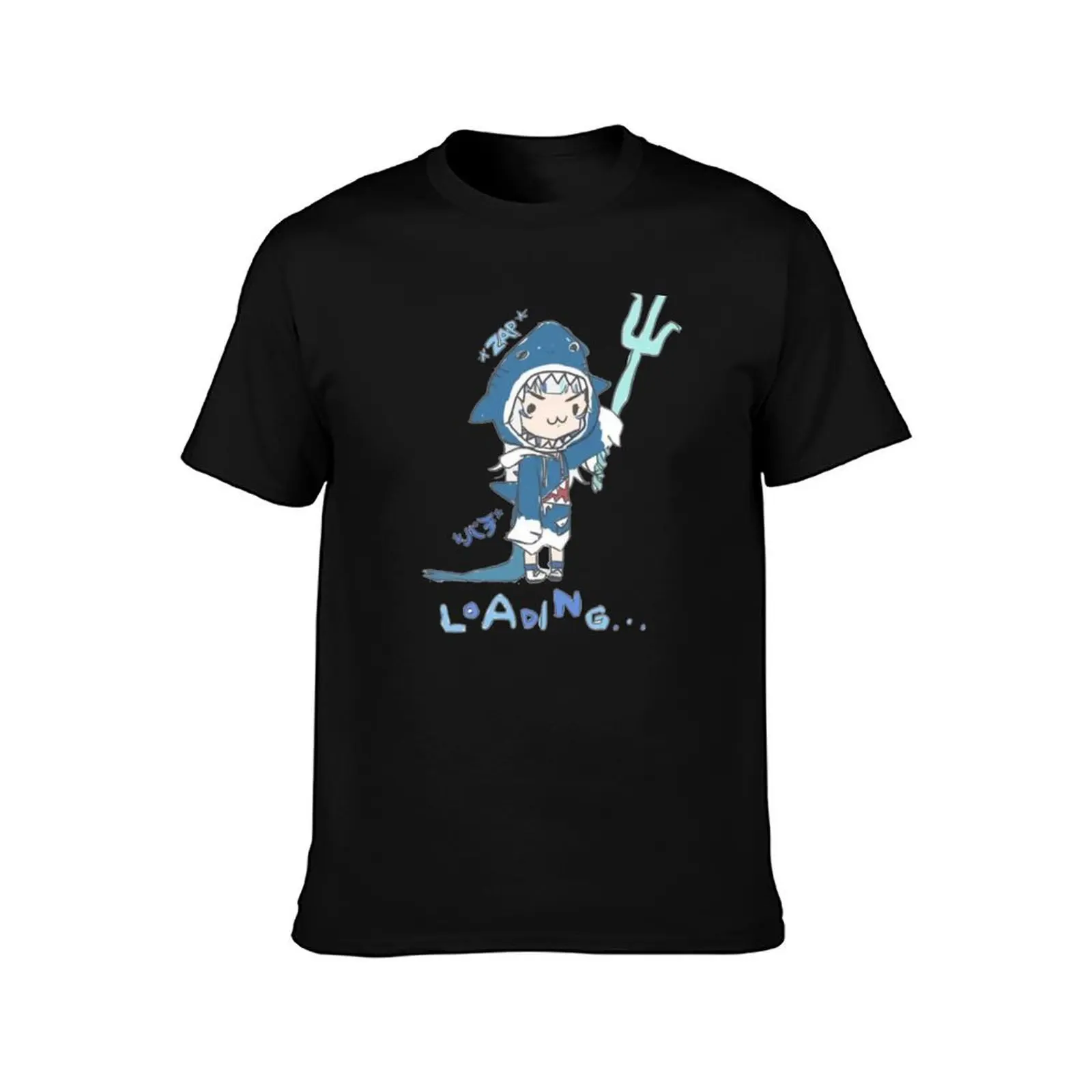 Gura Loading BG T-Shirt Summer Fashion Casual Tee Shirt T-Shirt
