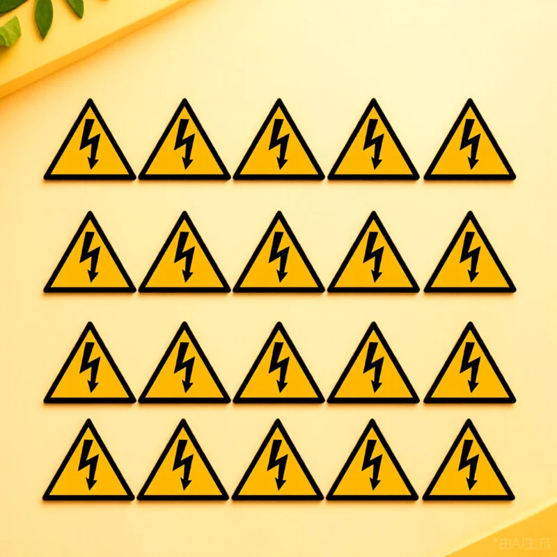 

20 Sheets Electrical Warning Sticker Strong Adhesive Caution Labels for Electric Fence High Voltage Warning Safety Sign
