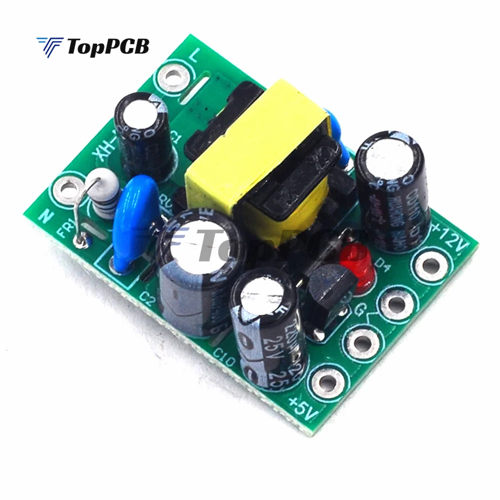 XH-M299 AC-DC Isolated Switching Power Supply Module Board Dual Output AC 110V-220V to DC 5V 12V 0.5A+5V