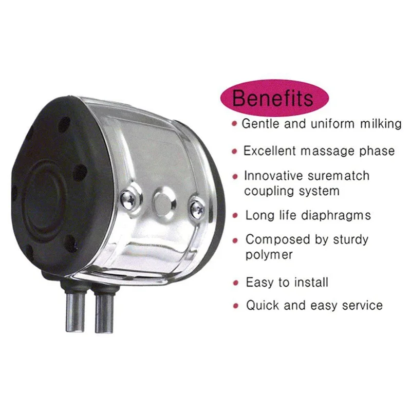 

4X L80 Pneumatic Pulsator For Cow Milker Milking Machine Stainless Steel Dairy Farm Milker 50-180 Ppm Adjustable Speed